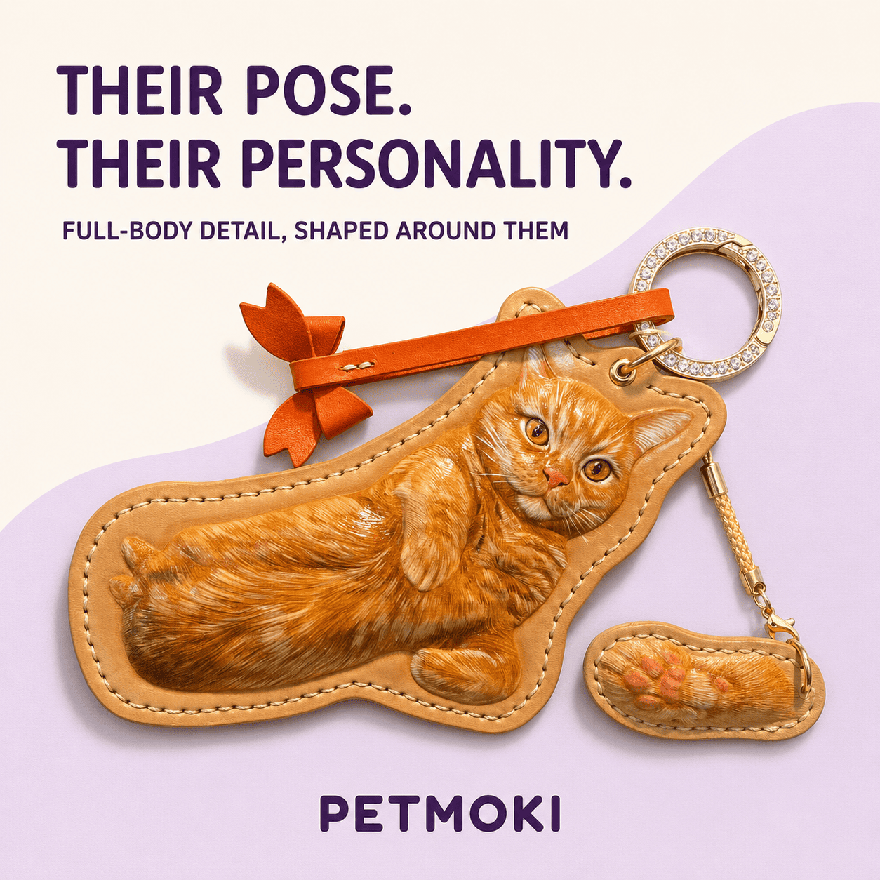Custom Contour 3D Leather Pet Portrait Keepsake