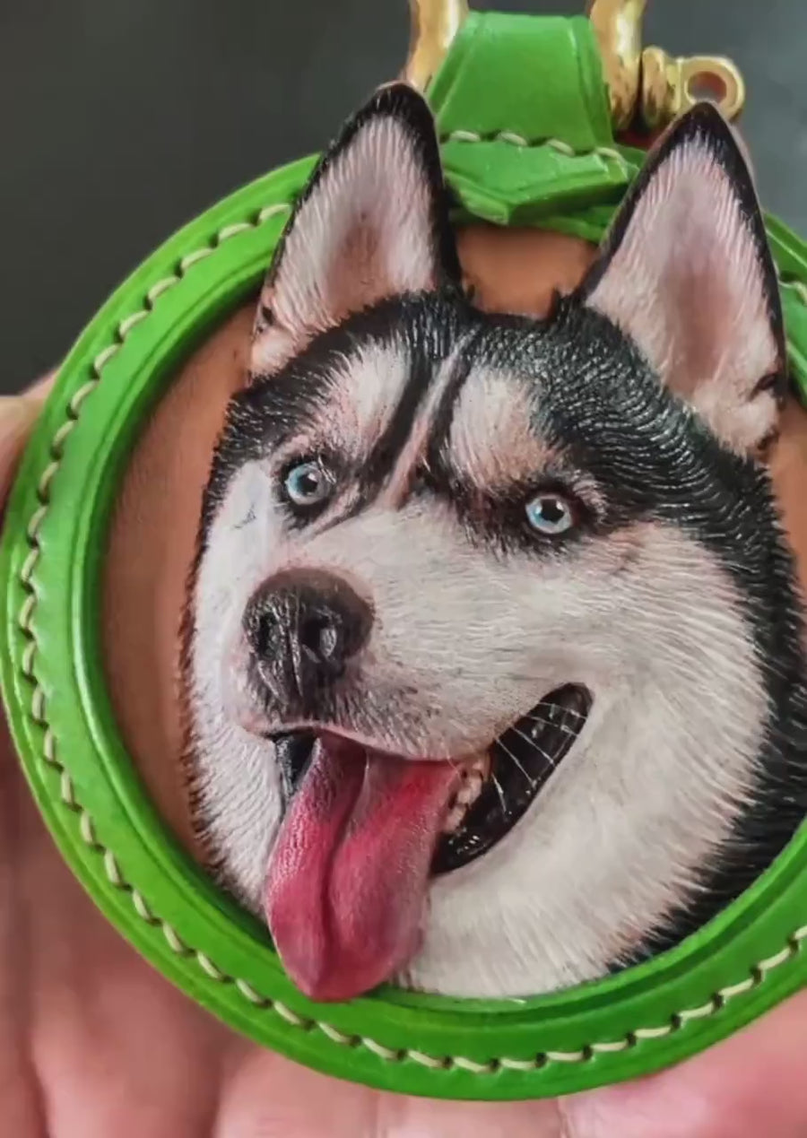 Handmade custom dog portrait keepsake for dog lovers